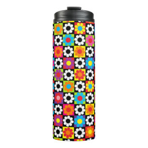 Blume-Power-Quadrate Thermosbecher
