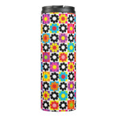 Blume-Power-Quadrate Thermosbecher (Rückseite)
