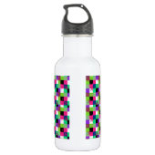 Blume-Power-Quadrate Trinkflasche (Rückseite)