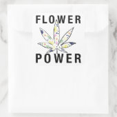 Blume Power Quadratischer Aufkleber (Tasche)