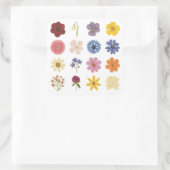 Blume Power Quadratischer Aufkleber (Tasche)