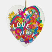 Blume Power Rainbow Keramik Ornament (Rechts)