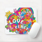 Blume Power Rainbow Mousepad (Mit Mouse)