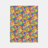 Blume Power RAINBOW Muster + Ihre Ideen Fleecedecke (Vorderseite)