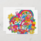 Blume Power Rainbow Postkarte (Vorne/Hinten)