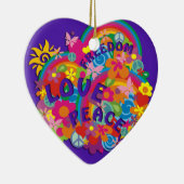 Blume Power Rainbow | violett Keramikornament (Rechts)