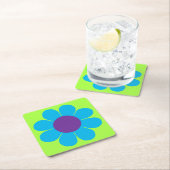 Blume Power Rechteckiger Pappuntersetzer (Vor Ort)