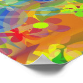 Blume Power Regenbogenfriedung + Ihr Hintergrund Poster (Ecke)