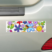 Blume Power Retro Floral Vector Autoaufkleber (Auf Auto)