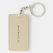 Blume Power Retro Frauenportrait Akryllischer Schl Schlüsselanhänger (Rückseite)