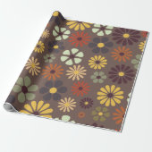 Blume Power Retro-Hippy-Blume Geschenkpapier (Ungerollt)