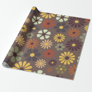 Blume Power Retro-Hippy-Blume Geschenkpapier