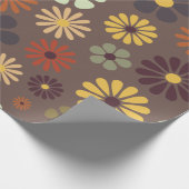 Blume Power Retro-Hippy-Blume Geschenkpapier (Ecke)