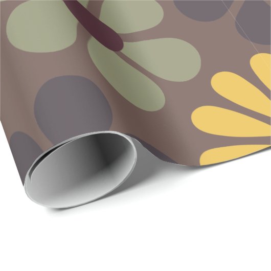 Blume Power Retro-Hippy-Blume Geschenkpapier (Rolleneckpunkt)