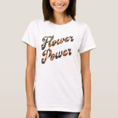 Blume Power Retro T-Shirt (Vorderseite)