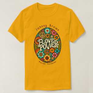 Blume Power Retro Vintag 60er T-Shirt