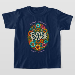 Blume Power Retro Vintage 60er Custom Girls T-Shirt