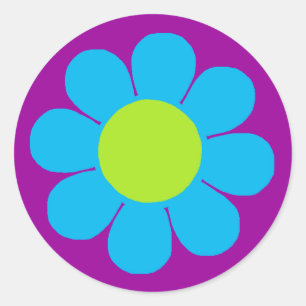 Blume Power Runder Aufkleber