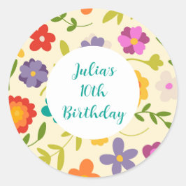 Blume Power Runder Aufkleber