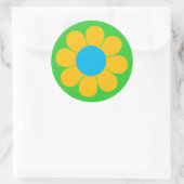 Blume Power Runder Aufkleber (Tasche)