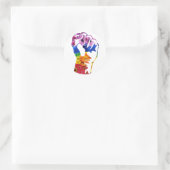 Blume Power Runder Aufkleber (Tasche)
