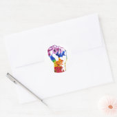 Blume Power Runder Aufkleber (Umschlag)