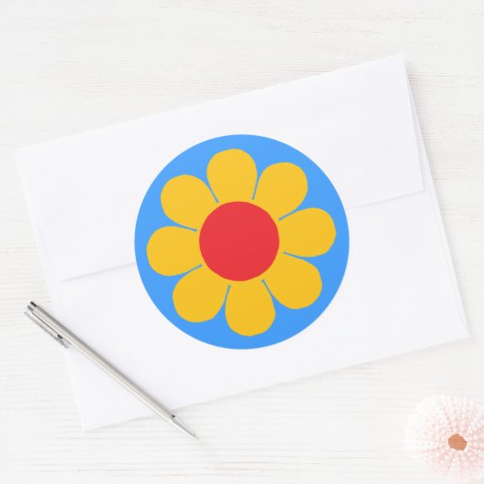 Blume Power Runder Aufkleber (Umschlag)