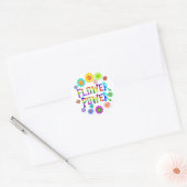 BLUME POWER RUNDER AUFKLEBER (Umschlag)