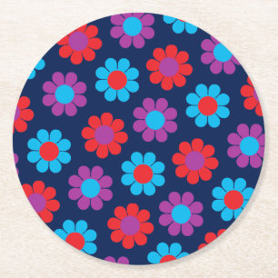 Blume Power Runder Pappuntersetzer
