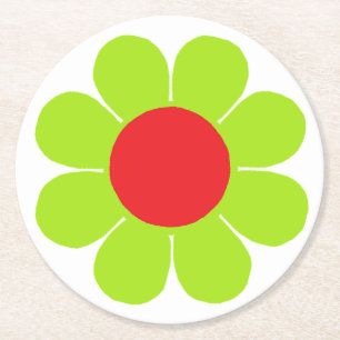 Blume Power Runder Pappuntersetzer