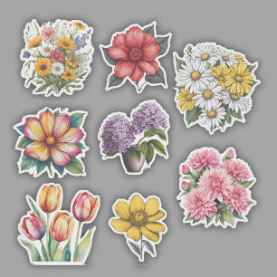 Blume Power Set wasserdicht Aufkleber