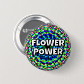 BLUME POWER (Sie können die Wörter ändern) Button (Vorne & Hinten)