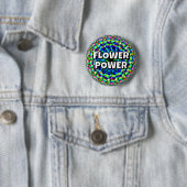 BLUME POWER (Sie können die Wörter ändern) Button (Beispiel)