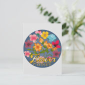 Blume Power Signieren Postkarte (Stehend Vorderseite)