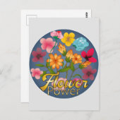 Blume Power Signieren Postkarte (Vorne/Hinten)