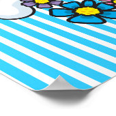 Blume Power Skull Poster (Ecke)