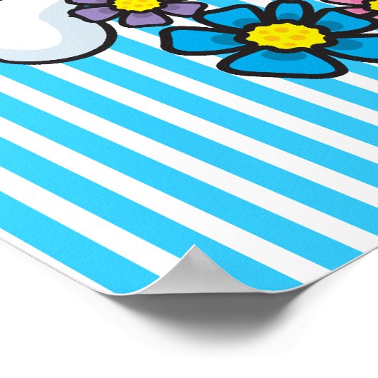 Blume Power Skull Poster (Ecke)