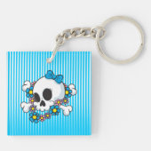 Blume Power Skull Schlüsselanhänger (Rückseite)