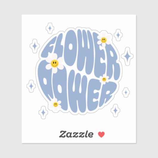 Blume Power Slogan Aufkleber (Blatt)