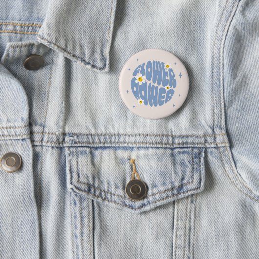 Blume Power Slogan Button (Beispiel)