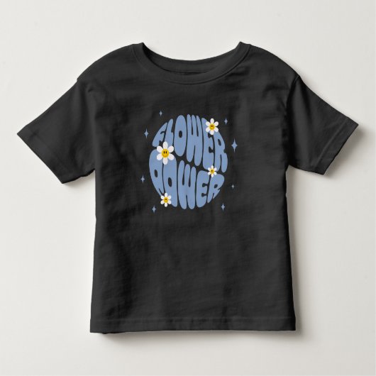Blume Power Slogan Kleinkind T-shirt (Vorderseite)