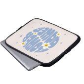 Blume Power Slogan Laptopschutzhülle (Vorne Knopf)