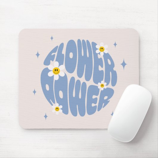 Blume Power Slogan Mousepad (Mit Mouse)
