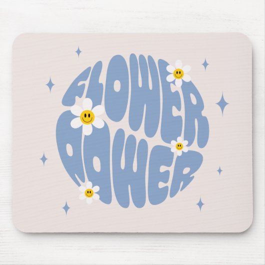 Blume Power Slogan Mousepad (Vorne)
