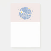 Blume Power Slogan Post-it Klebezettel (Vorderseite)
