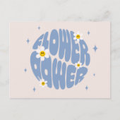 Blume Power Slogan Postkarte (Vorderseite)