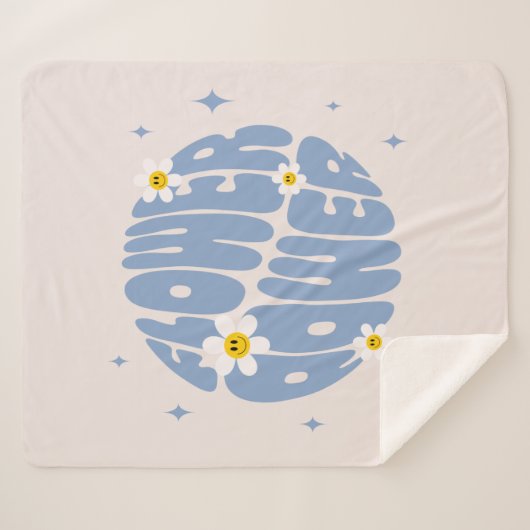 Blume Power Slogan Sherpadecke (Vorderseite (Horizontal))