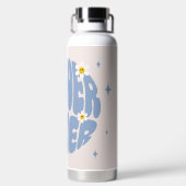 Blume Power Slogan Trinkflasche (Rückseite)