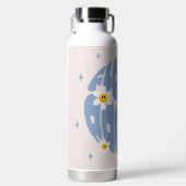 Blume Power Slogan Trinkflasche (Vorderseite)