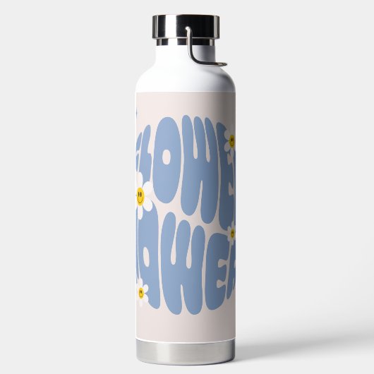 Blume Power Slogan Trinkflasche (links)